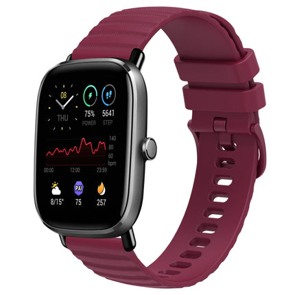 20mm Wavy Dot Pattern Solid Color Silicone Watch Band, For Amazfit GTS 2E, For Amazfit GTS 2 Mini