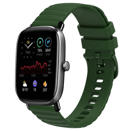 20mm Wavy Dot Pattern Solid Color Silicone Watch Band, For Amazfit GTS 2E, For Amazfit GTS 2 Mini