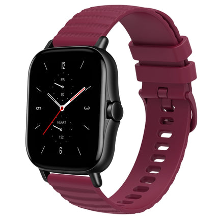 20mm Wavy Dot Pattern Solid Color Silicone Watch Band, For Amazfit GTS 2, For Amazfit GTS
