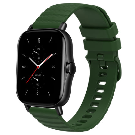 20mm Wavy Dot Pattern Solid Color Silicone Watch Band, For Amazfit GTS 2, For Amazfit GTS
