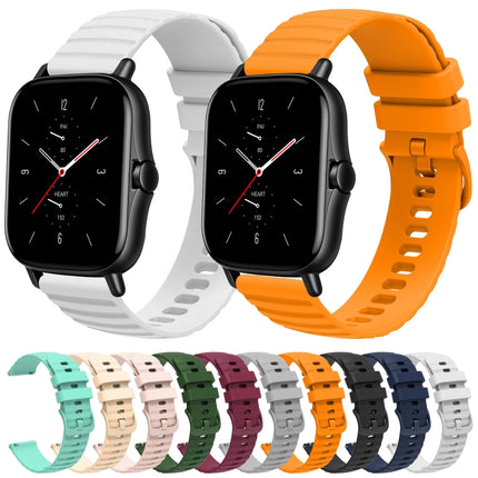 20mm Wavy Dot Pattern Solid Color Silicone Watch Band, For Amazfit GTS 2, For Amazfit GTS