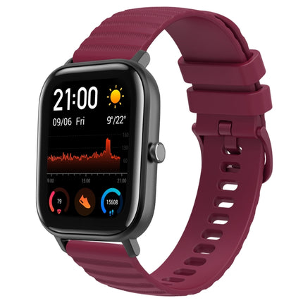 20mm Wavy Dot Pattern Solid Color Silicone Watch Band, For Amazfit GTS 2, For Amazfit GTS