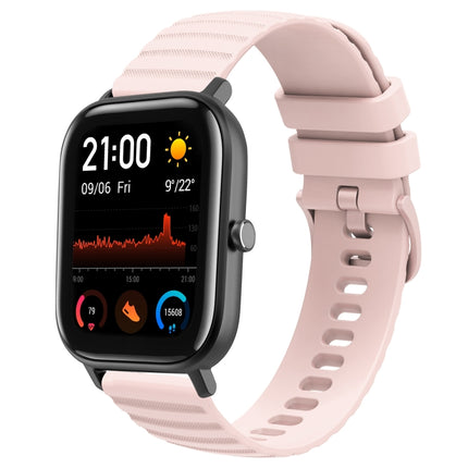 20mm Wavy Dot Pattern Solid Color Silicone Watch Band, For Amazfit GTS 2, For Amazfit GTS