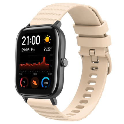 20mm Wavy Dot Pattern Solid Color Silicone Watch Band, For Amazfit GTS 2, For Amazfit GTS