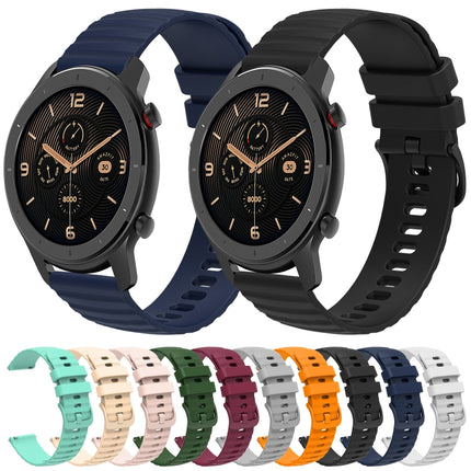 20mm Wavy Dot Pattern Solid Color Silicone Watch Band, For Amazfit GTR 42MM, For Amazfit Pop Pro