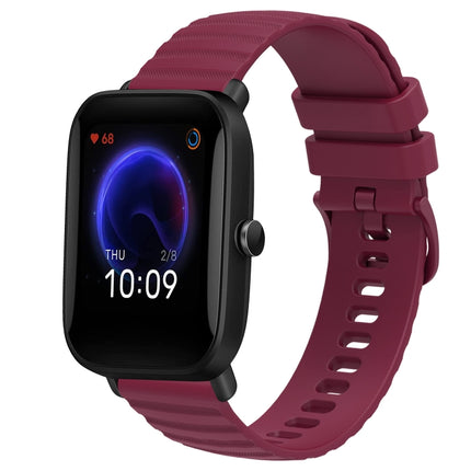 20mm Wavy Dot Pattern Solid Color Silicone Watch Band, For Amazfit GTR 42MM, For Amazfit Pop Pro