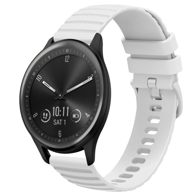 20mm Wavy Dot Pattern Solid Color Silicone Watch Band, For Garmin Vivomove Sport, For Garmin Venu 2 Plus