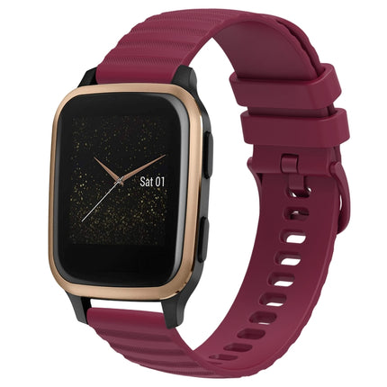 20mm Wavy Dot Pattern Solid Color Silicone Watch Band, For Garmin Venu SQ, For Garminmove Luxe