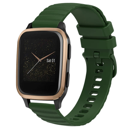 20mm Wavy Dot Pattern Solid Color Silicone Watch Band, For Garmin Venu SQ, For Garminmove Luxe