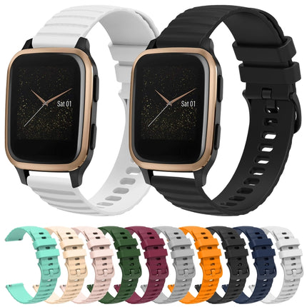 20mm Wavy Dot Pattern Solid Color Silicone Watch Band, For Garmin Venu SQ, For Garminmove Luxe