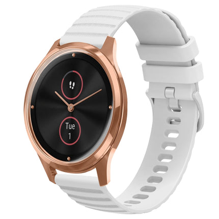 20mm Wavy Dot Pattern Solid Color Silicone Watch Band, For Garmin Venu SQ, For Garminmove Luxe