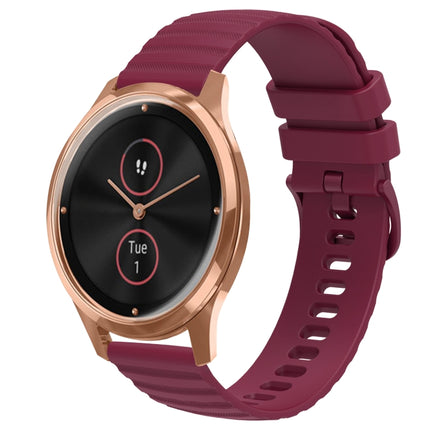 20mm Wavy Dot Pattern Solid Color Silicone Watch Band, For Garmin Venu SQ, For Garminmove Luxe