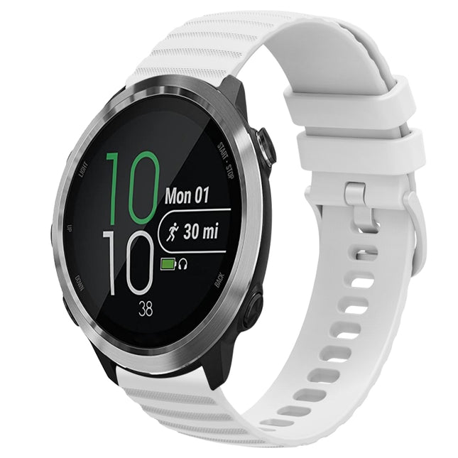 20mm Wavy Dot Pattern Solid Color Silicone Watch Band, For Garminmove Style, For Garmin Forerunner 645 Music