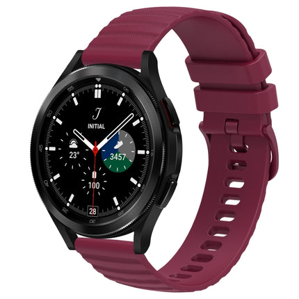 20mm Wavy Dot Pattern Solid Color Silicone Watch Band, For Samsung  Galaxy Watch 4 Classic 42mm, For Samsung  Galaxy Watch 4 Classic 46mm