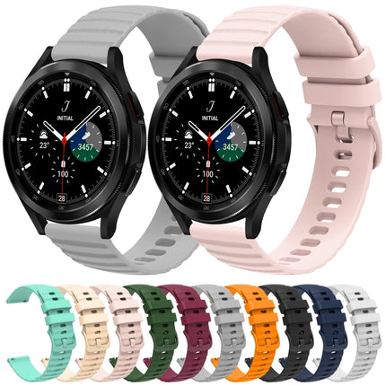 20mm Wavy Dot Pattern Solid Color Silicone Watch Band, For Samsung  Galaxy Watch 4 Classic 42mm, For Samsung  Galaxy Watch 4 Classic 46mm