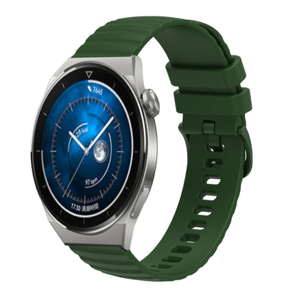 22mm Wavy Dot Pattern Solid Color Silicone Watch Band, For Huawei Watch GT3 Pro 46mm, For Huawei Watch GT3 46mm