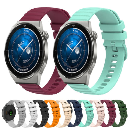 22mm Wavy Dot Pattern Solid Color Silicone Watch Band, For Huawei Watch GT3 Pro 46mm, For Huawei Watch GT3 46mm