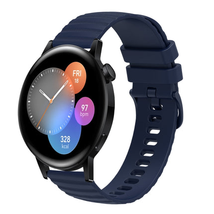 22mm Wavy Dot Pattern Solid Color Silicone Watch Band, For Huawei Watch GT3 Pro 46mm, For Huawei Watch GT3 46mm