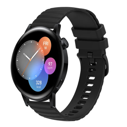 22mm Wavy Dot Pattern Solid Color Silicone Watch Band, For Huawei Watch GT3 Pro 46mm, For Huawei Watch GT3 46mm