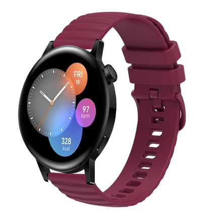 22mm Wavy Dot Pattern Solid Color Silicone Watch Band, For Huawei Watch GT3 Pro 46mm, For Huawei Watch GT3 46mm