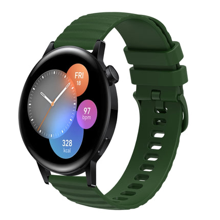 22mm Wavy Dot Pattern Solid Color Silicone Watch Band, For Huawei Watch GT3 Pro 46mm, For Huawei Watch GT3 46mm