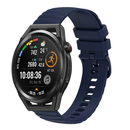 22mm Wavy Dot Pattern Solid Color Silicone Watch Band, For Huawei Watch GT Runner, For Huawei Watch 3