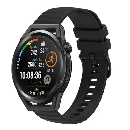 22mm Wavy Dot Pattern Solid Color Silicone Watch Band, For Huawei Watch GT Runner, For Huawei Watch 3
