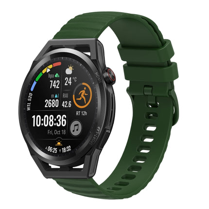 22mm Wavy Dot Pattern Solid Color Silicone Watch Band, For Huawei Watch GT Runner, For Huawei Watch 3