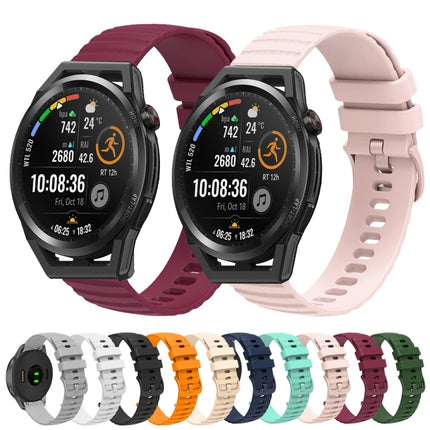 22mm Wavy Dot Pattern Solid Color Silicone Watch Band, For Huawei Watch GT Runner, For Huawei Watch 3