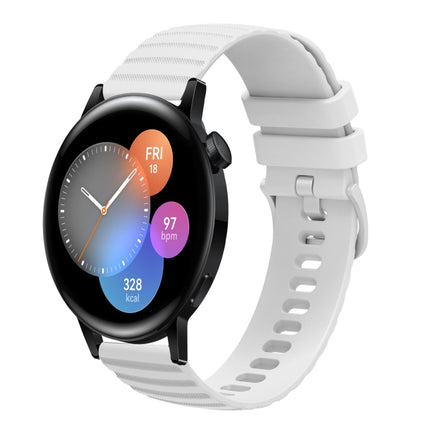 22mm Wavy Dot Pattern Solid Color Silicone Watch Band, For Huawei Watch GT Runner, For Huawei Watch 3