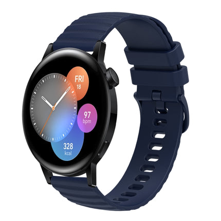22mm Wavy Dot Pattern Solid Color Silicone Watch Band, For Huawei Watch GT Runner, For Huawei Watch 3