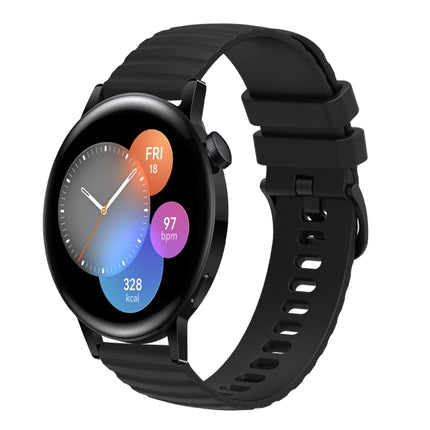 22mm Wavy Dot Pattern Solid Color Silicone Watch Band, For Huawei Watch GT Runner, For Huawei Watch 3