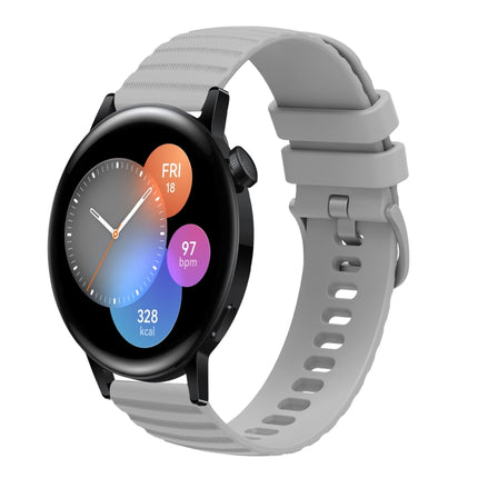 22mm Wavy Dot Pattern Solid Color Silicone Watch Band, For Huawei Watch GT Runner, For Huawei Watch 3
