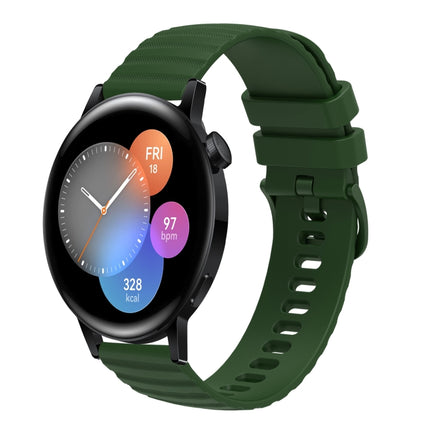 22mm Wavy Dot Pattern Solid Color Silicone Watch Band, For Huawei Watch GT Runner, For Huawei Watch 3