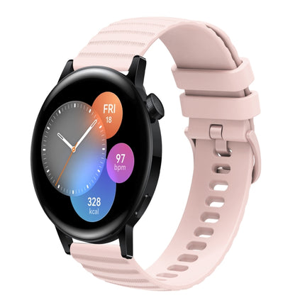 22mm Wavy Dot Pattern Solid Color Silicone Watch Band, For Huawei Watch GT Runner, For Huawei Watch 3