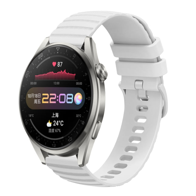 22mm Wavy Dot Pattern Solid Color Silicone Watch Band, For Huawei Watch 3 Pro, For Huawei GT2 Pro