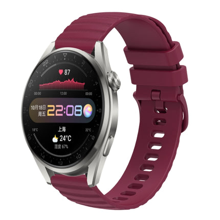 22mm Wavy Dot Pattern Solid Color Silicone Watch Band, For Huawei Watch 3 Pro, For Huawei GT2 Pro