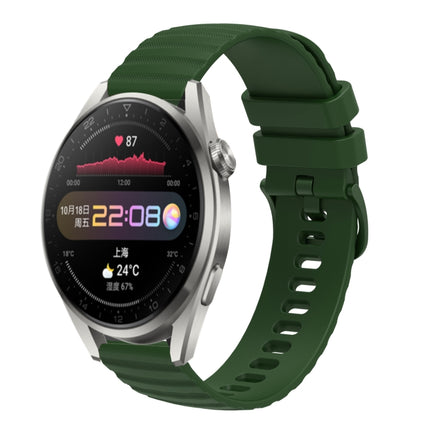 22mm Wavy Dot Pattern Solid Color Silicone Watch Band, For Huawei Watch 3 Pro, For Huawei GT2 Pro