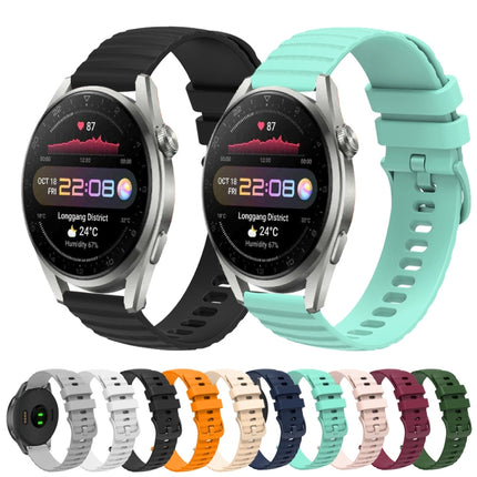 22mm Wavy Dot Pattern Solid Color Silicone Watch Band, For Huawei Watch 3 Pro, For Huawei GT2 Pro