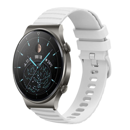 22mm Wavy Dot Pattern Solid Color Silicone Watch Band, For Huawei Watch 3 Pro, For Huawei GT2 Pro