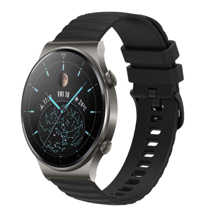22mm Wavy Dot Pattern Solid Color Silicone Watch Band, For Huawei Watch 3 Pro, For Huawei GT2 Pro
