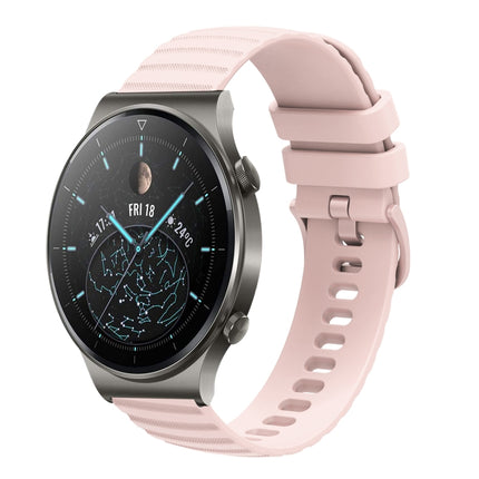 22mm Wavy Dot Pattern Solid Color Silicone Watch Band, For Huawei Watch 3 Pro, For Huawei GT2 Pro