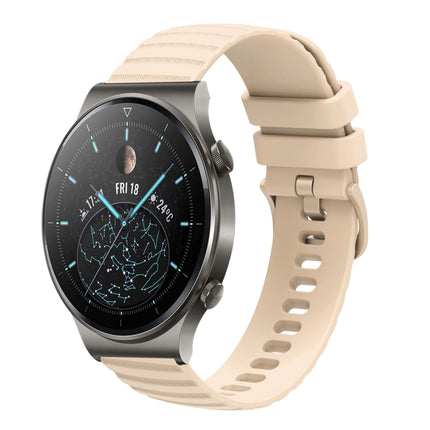22mm Wavy Dot Pattern Solid Color Silicone Watch Band, For Huawei Watch 3 Pro, For Huawei GT2 Pro