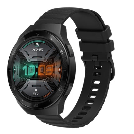 22mm Wavy Dot Pattern Solid Color Silicone Watch Band, For Huawei Watch GT 2E, For Huawei GT2 46mm