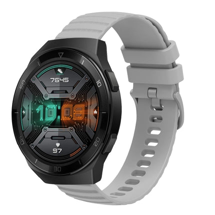 22mm Wavy Dot Pattern Solid Color Silicone Watch Band, For Huawei Watch GT 2E, For Huawei GT2 46mm