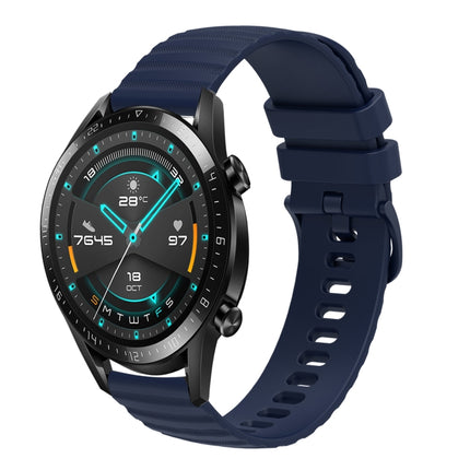 22mm Wavy Dot Pattern Solid Color Silicone Watch Band, For Huawei Watch GT 2E, For Huawei GT2 46mm