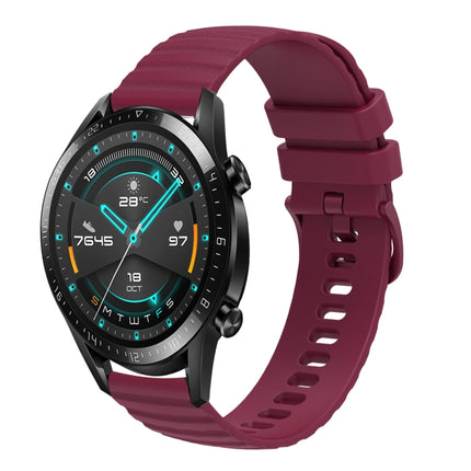 22mm Wavy Dot Pattern Solid Color Silicone Watch Band, For Huawei Watch GT 2E, For Huawei GT2 46mm