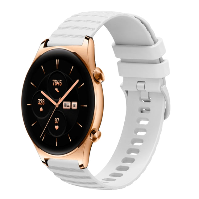 22mm Wavy Dot Pattern Solid Color Silicone Watch Band, For Honor Watch GS 3, For Honor Watch GS Pro