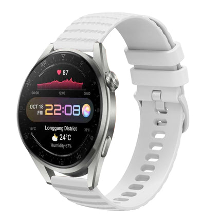 22mm Wavy Dot Pattern Solid Color Silicone Watch Band, For Huawei Watch 3 Pro New