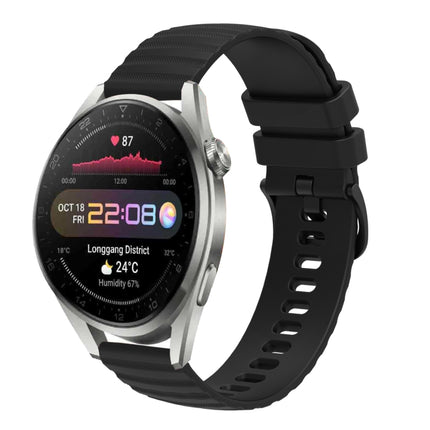 22mm Wavy Dot Pattern Solid Color Silicone Watch Band, For Huawei Watch 3 Pro New
